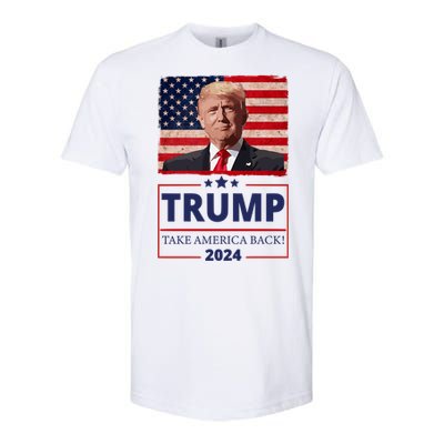 Great I Stand With Trump American Flag Vintage Gift Softstyle CVC T-Shirt