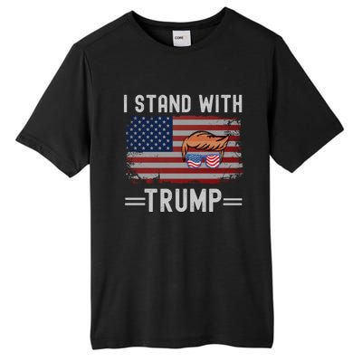 Great I Stand With Trump American Flag Vintage Cool Gift Tall Fusion ChromaSoft Performance T-Shirt