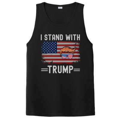 Great I Stand With Trump American Flag Vintage Cool Gift PosiCharge Competitor Tank