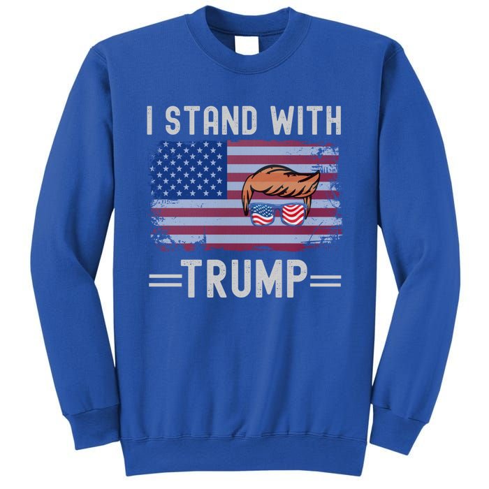 Great I Stand With Trump American Flag Vintage Cool Gift Sweatshirt