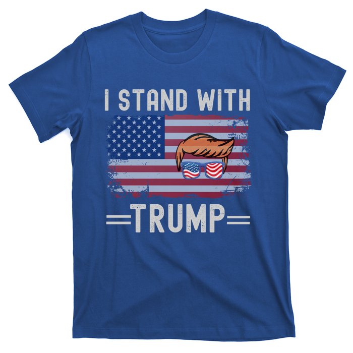 Great I Stand With Trump American Flag Vintage Cool Gift T-Shirt