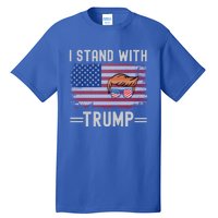 Great I Stand With Trump American Flag Vintage Cool Gift Tall T-Shirt