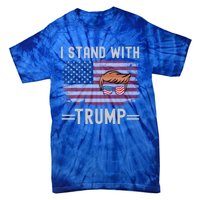 Great I Stand With Trump American Flag Vintage Cool Gift Tie-Dye T-Shirt