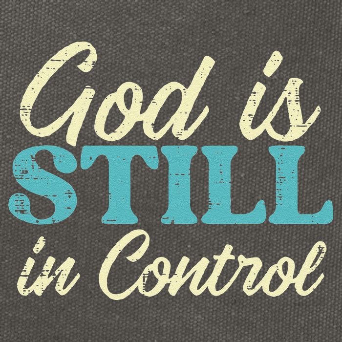 God Is Still In Control Jesus Faith Christian Women Cotton Canvas Backpack