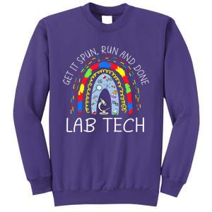 Get It Spun Run And Done Rainbow Laboratory Tech 2024 Sweatshirt