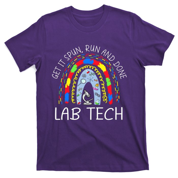 Get It Spun Run And Done Rainbow Laboratory Tech 2024 T-Shirt