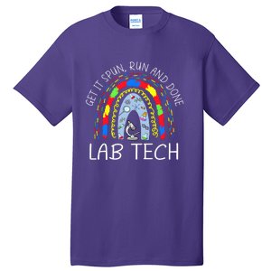 Get It Spun Run And Done Rainbow Laboratory Tech 2024 Tall T-Shirt