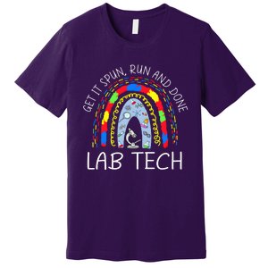 Get It Spun Run And Done Rainbow Laboratory Tech 2024 Premium T-Shirt