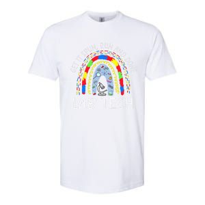 Get It Spun Run And Done Rainbow Laboratory Tech 2024 Softstyle CVC T-Shirt