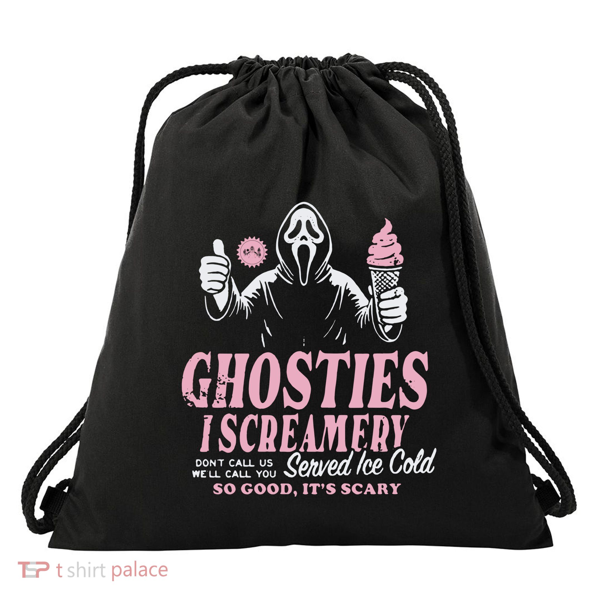 Ghosts I Screamery Drawstring Bag