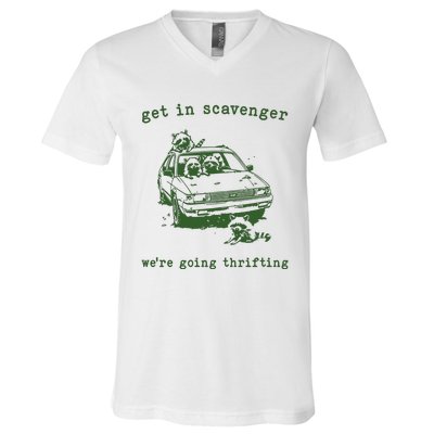 Get In Scavanger We Are Going Thrifting Retro V-Neck T-Shirt