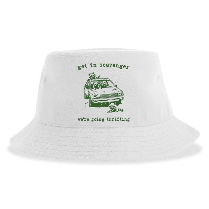 Get In Scavanger We Are Going Thrifting Retro Sustainable Bucket Hat