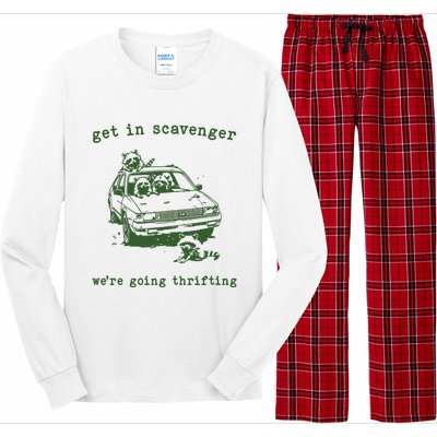 Get In Scavanger We Are Going Thrifting Retro Long Sleeve Pajama Set