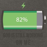 God Is Still Working On Me Battery Loading Cotton Canvas Backpack