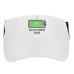 God Is Still Working On Me Battery Loading Adult Drive Performance Visor