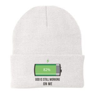 God Is Still Working On Me Battery Loading Knit Cap Winter Beanie