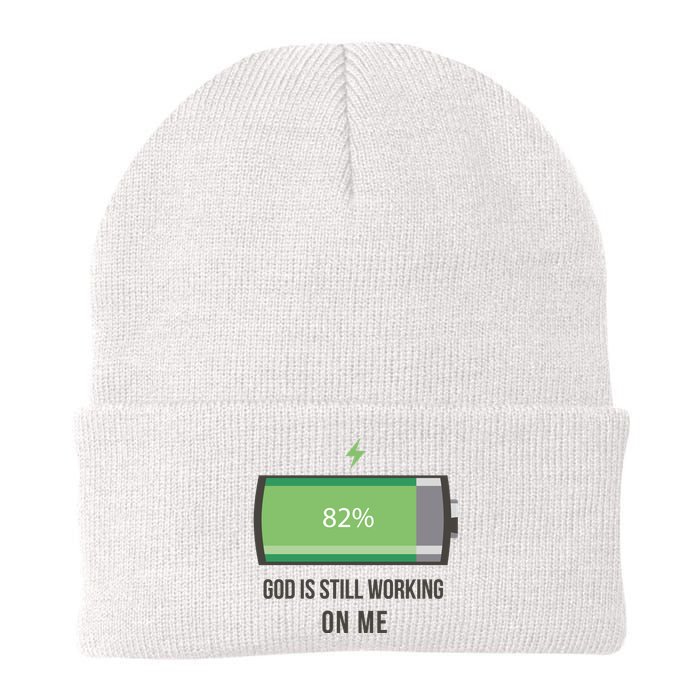 God Is Still Working On Me Battery Loading Knit Cap Winter Beanie