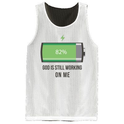 God Is Still Working On Me Battery Loading Mesh Reversible Basketball Jersey Tank