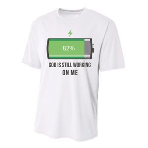 God Is Still Working On Me Battery Loading Performance Sprint T-Shirt