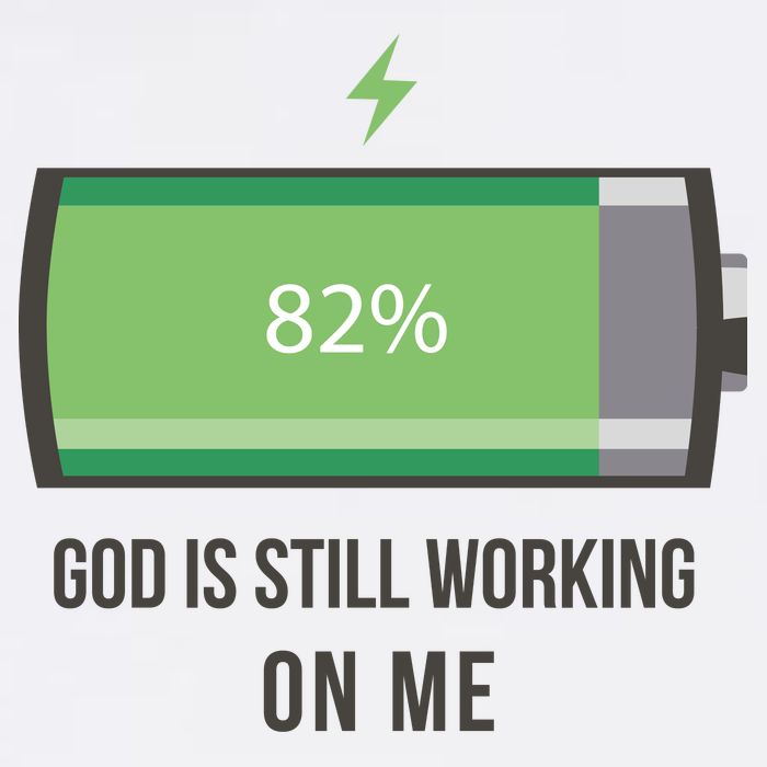 God Is Still Working On Me Battery Loading Wool Snapback Cap