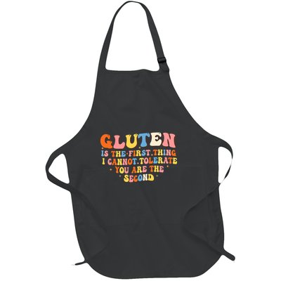 Gluten Is The First Thing I Cannot Tolerate Funny Sarcastic Full-Length Apron With Pockets