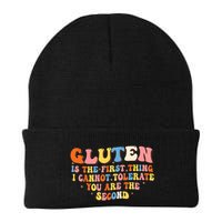 Gluten Is The First Thing I Cannot Tolerate Funny Sarcastic Knit Cap Winter Beanie