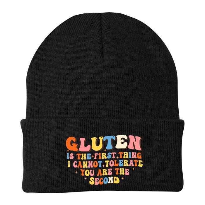 Gluten Is The First Thing I Cannot Tolerate Funny Sarcastic Knit Cap Winter Beanie