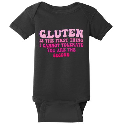 Gluten Is The First Thing I Cannot Tolerate Funny Sarcastic Baby Bodysuit