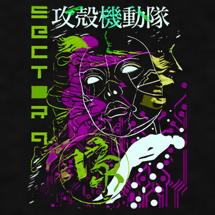 Ghost In The Shell Ladies PosiCharge Tri-Blend Wicking Tank