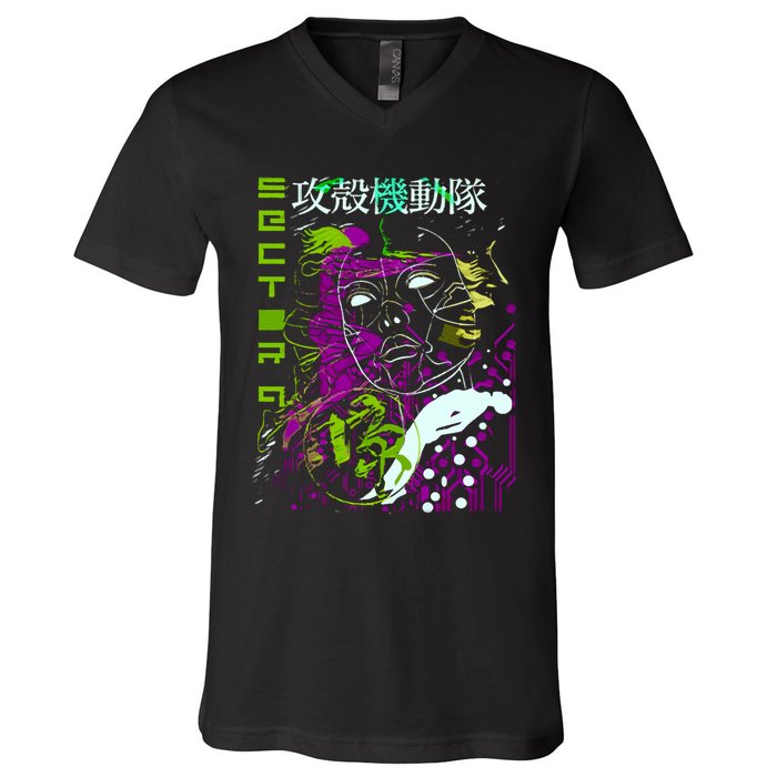 Ghost In The Shell V-Neck T-Shirt