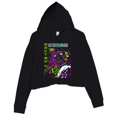 Ghost In The Shell Crop Fleece Hoodie