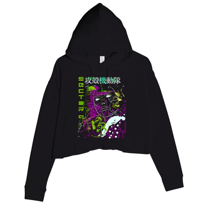 Ghost In The Shell Crop Fleece Hoodie