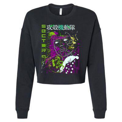 Ghost In The Shell Cropped Pullover Crew