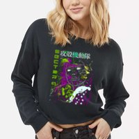 Ghost In The Shell Cropped Pullover Crew