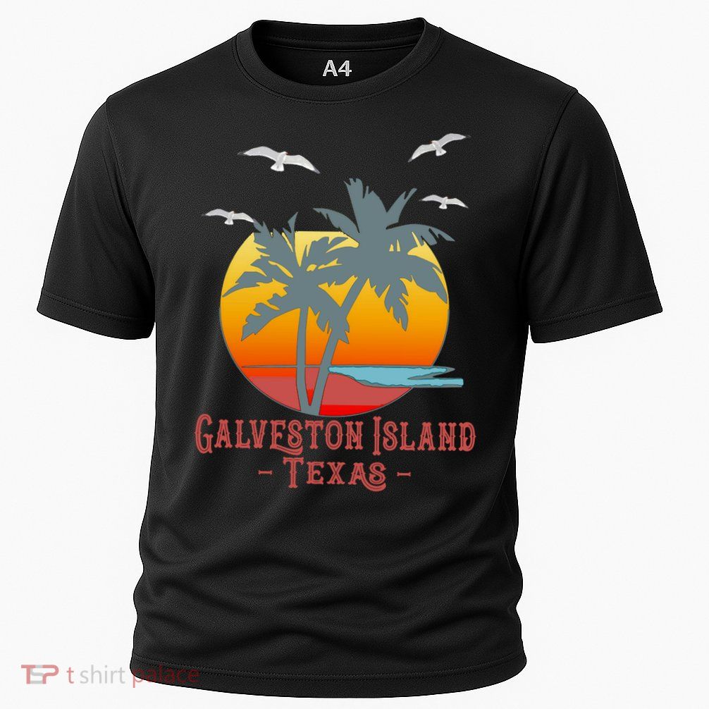 Galveston Island Texas Vintage Beach Souvenir Meaningful Gift Performance Shirt
