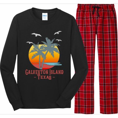 Galveston Island Texas Vintage Beach Souvenir Meaningful Gift Long Sleeve Pajama Set