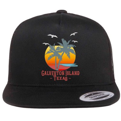Galveston Island Texas Vintage Beach Souvenir Meaningful Gift Flatbill Hat