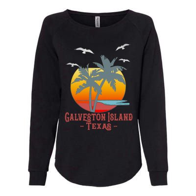 Galveston Island Texas Vintage Beach Souvenir Meaningful Gift Womens California Wash Sweatshirt