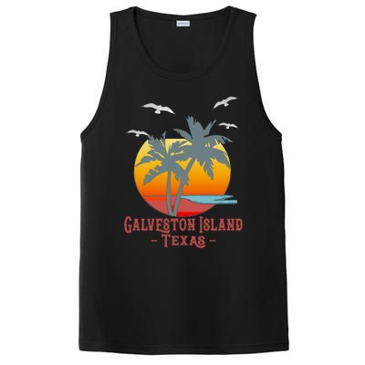 Galveston Island Texas Vintage Beach Souvenir Meaningful Gift PosiCharge Competitor Tank