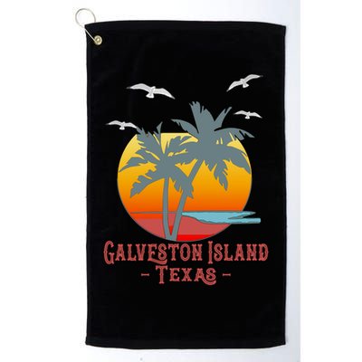 Galveston Island Texas Vintage Beach Souvenir Meaningful Gift Golf Towel
