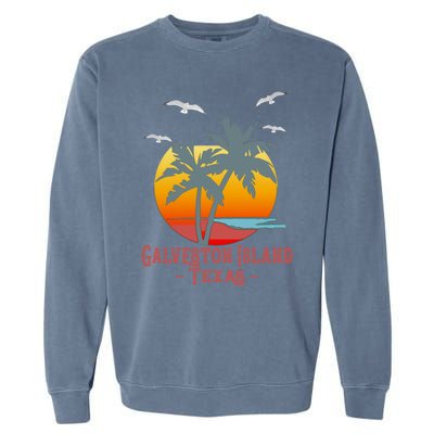 Galveston Island Texas Vintage Beach Souvenir Meaningful Gift Garment-Dyed Sweatshirt