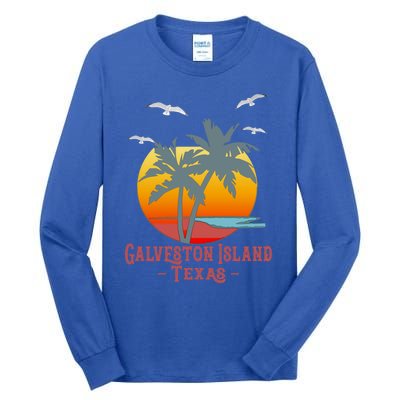 Galveston Island Texas Vintage Beach Souvenir Meaningful Gift Tall Long Sleeve T-Shirt