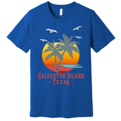 Galveston Island Texas Vintage Beach Souvenir Meaningful Gift Premium T-Shirt