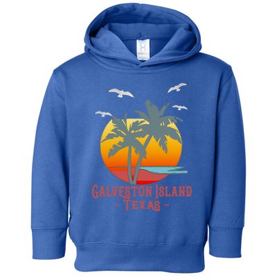 Galveston Island Texas Vintage Beach Souvenir Meaningful Gift Toddler Hoodie