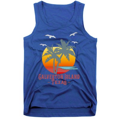 Galveston Island Texas Vintage Beach Souvenir Meaningful Gift Tank Top