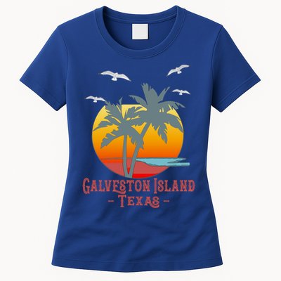 Galveston Island Texas Vintage Beach Souvenir Meaningful Gift Womens T-Shirt