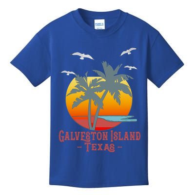 Galveston Island Texas Vintage Beach Souvenir Meaningful Gift Kids T-Shirt