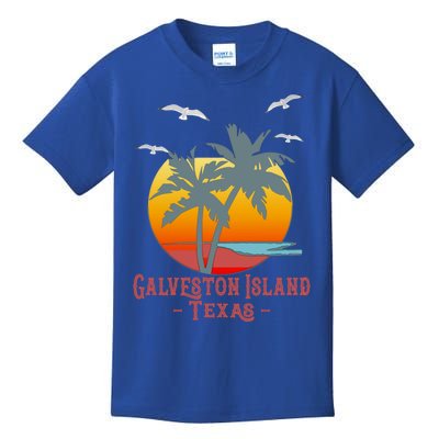 Galveston Island Texas Vintage Beach Souvenir Meaningful Gift Kids T-Shirt