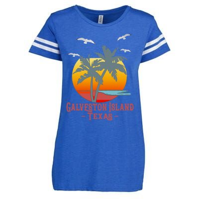 Galveston Island Texas Vintage Beach Souvenir Meaningful Gift Enza Ladies Jersey Football T-Shirt