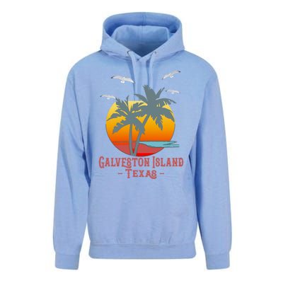 Galveston Island Texas Vintage Beach Souvenir Meaningful Gift Unisex Surf Hoodie